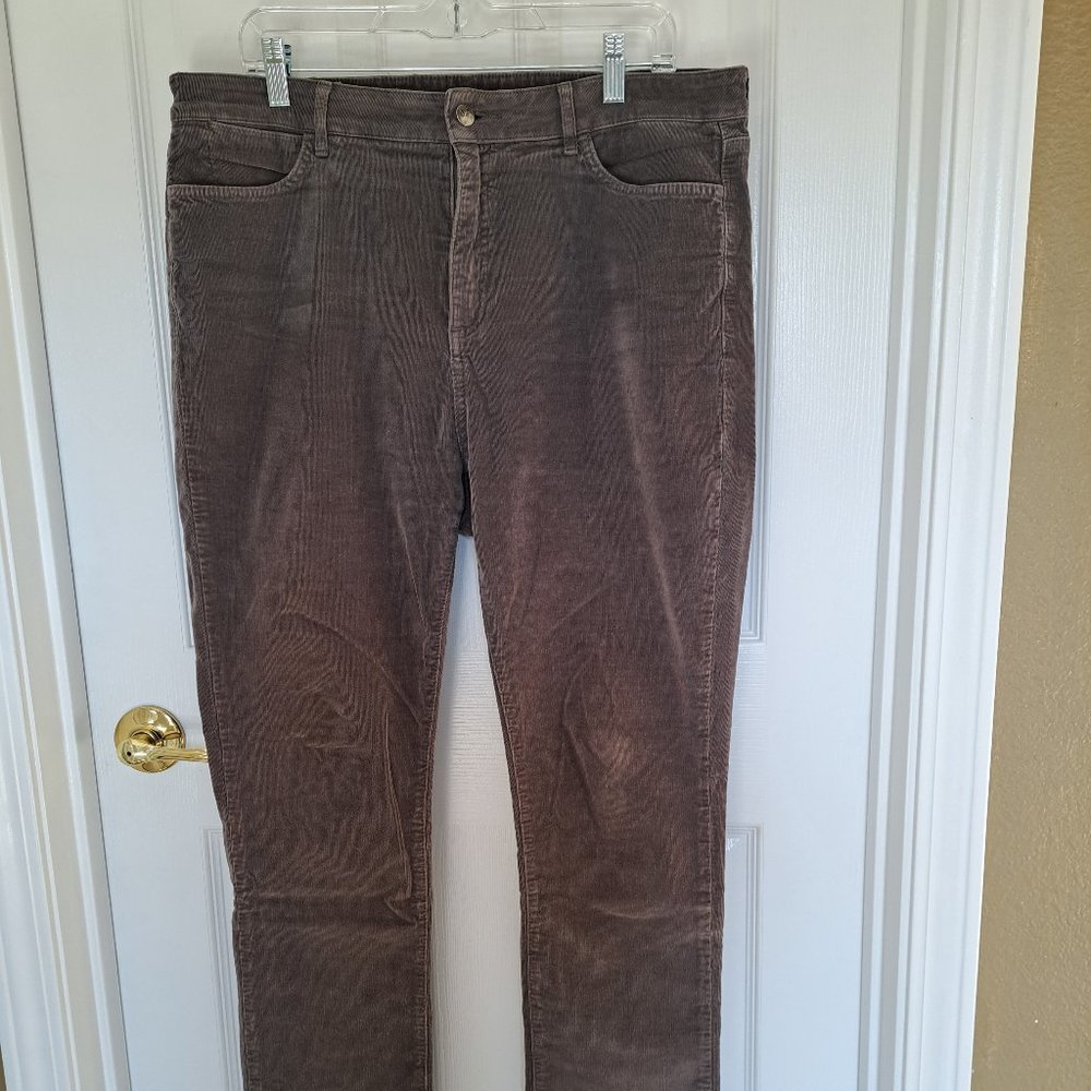 NYDJ Corduroy Grey Pants Skinny 16